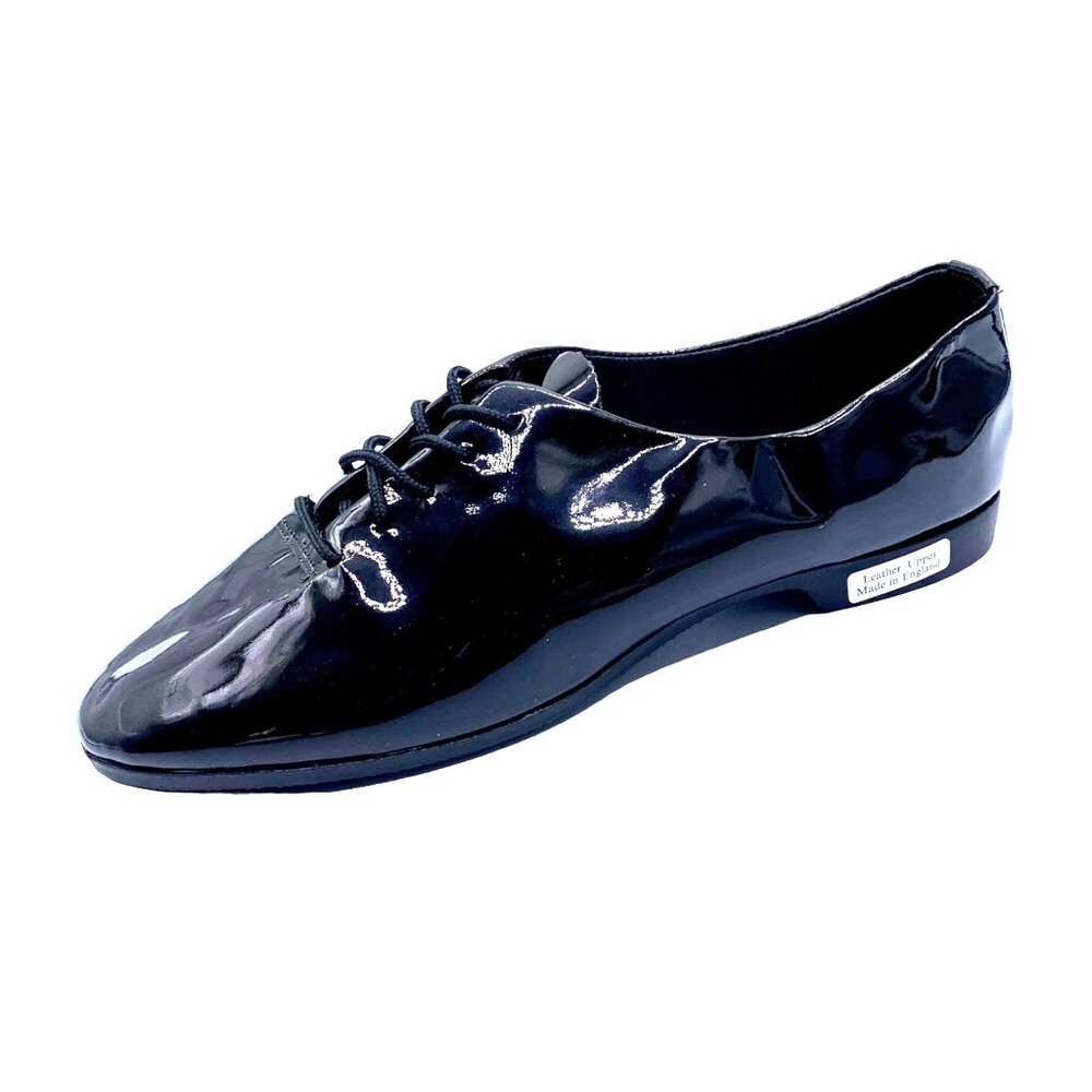 Freed of London Patent Leather Dance Shoes Flex Ballroom Jazz Tie UK 6.5 US 7.5